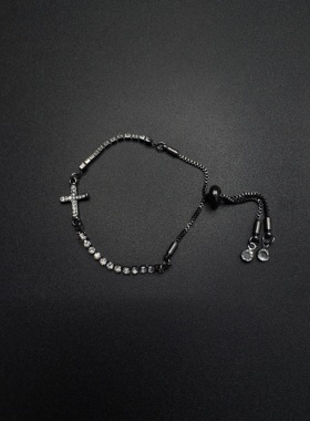 Vintage古着设计感古早风独特小众手链复古十字架手链H72052