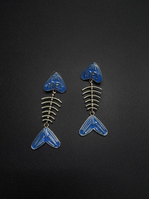 Vintage古着设计感古早风独特小众耳环复古耳环R73155