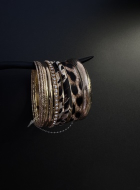 Vintage古着设计感古早风独特小众手镯复古手镯H41907