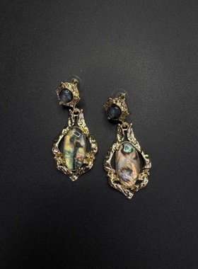 Vintage古著小众设计感高级感气质耳钉女新款潮少女耳钉P100256