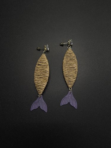 Vintage古着设计感古早风独特小众耳环复古耳环P81360