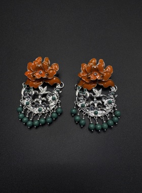 Vintage古着设计感古早风独特小众耳环复古耳环F21711