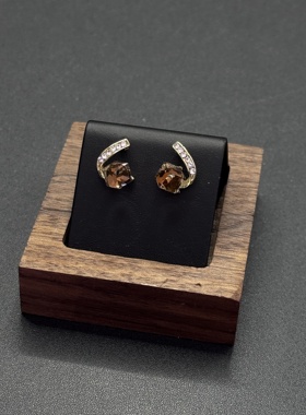 Vintage古著独特漂亮百搭耳环高级感轻奢气质小众闪钻耳饰P120455