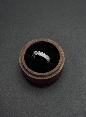 Vintage古著中古风戒指女精致满天星闪钻食指戒轻奢指环P112951