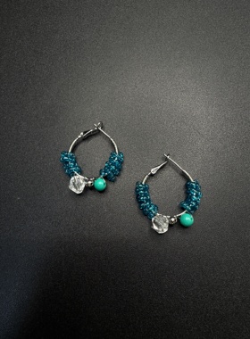 Vintage古着设计感古早风独特小众耳饰复古耳饰P81558