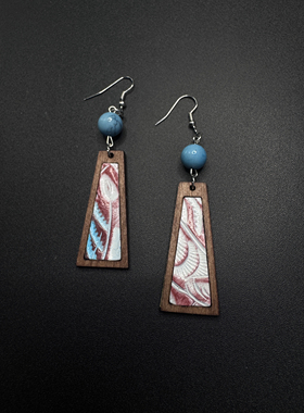 Vintage古着设计感古早风独特小众耳环P70151