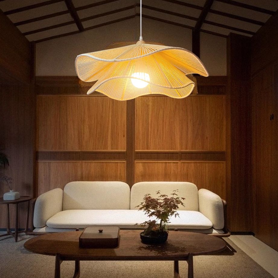 农庄饭店装饰照明吊灯手工编绳艺术吊线灯茶室民宿吧台中国风灯具