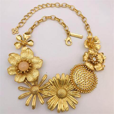 OSCAR珐琅中古做旧项链新款