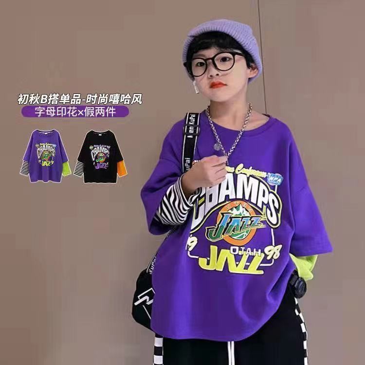 纯棉宝宝春秋长袖卡通T恤透气