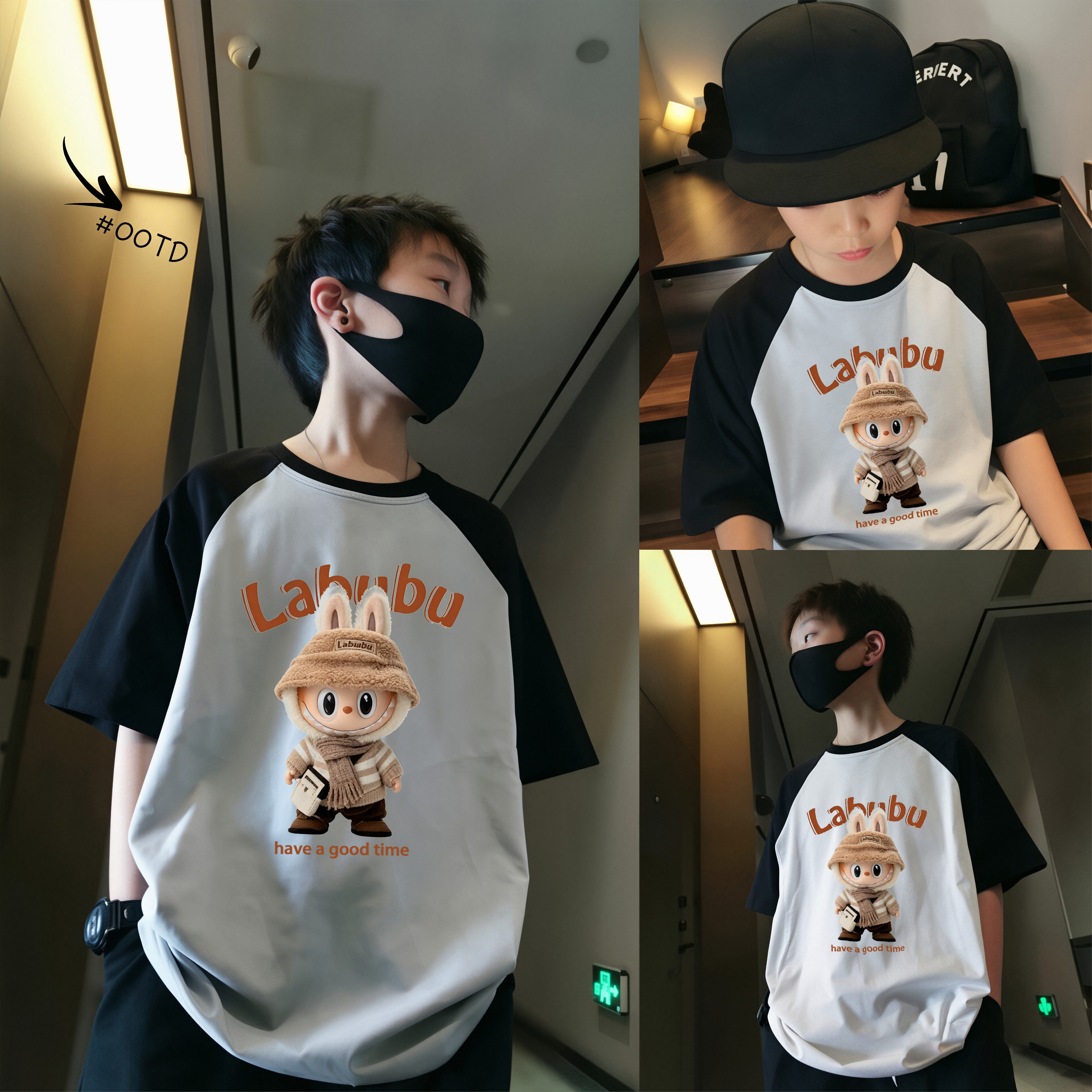 拉布布男童纯棉夏季短袖打底T恤