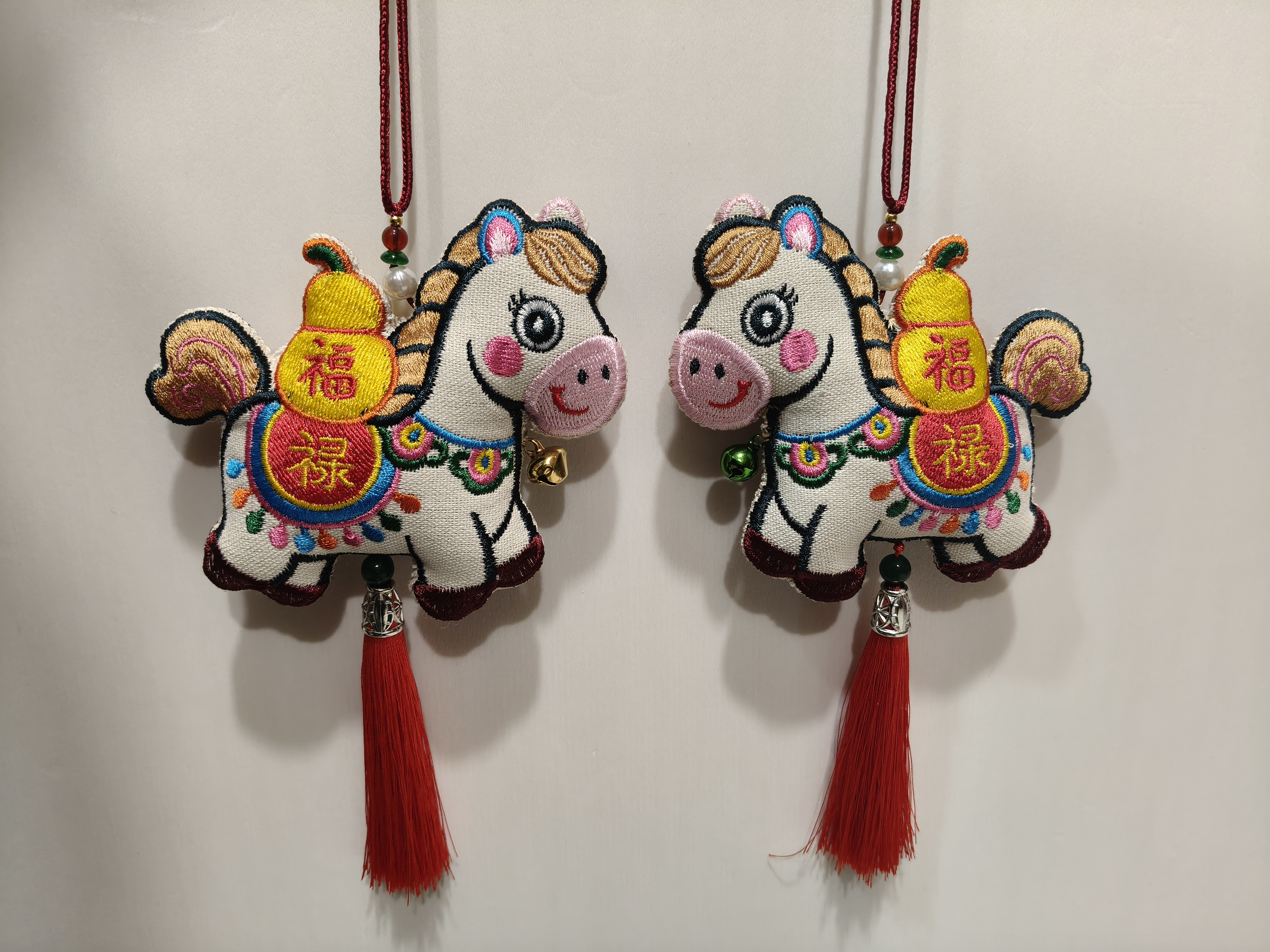 庆阳妙丽香双面刺绣2026年马年创意吉祥福禄香包香囊马挂件