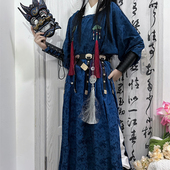 唐制圆领袍男女秋冬新款 青云霓裳原创汉服 巡山小妖精 蓝色红色