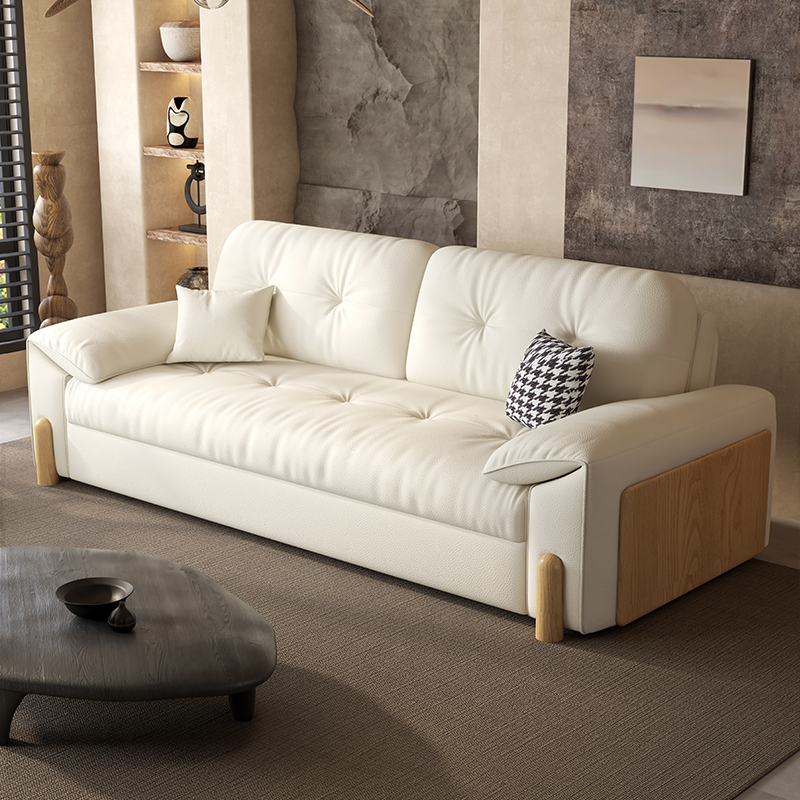 法式复古奶油风沙发床折叠两用小户型家用客厅2025新款伸缩床