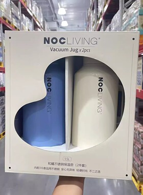 山姆代购和曦不锈钢保温壶1.5L大容量316不锈钢便携保温杯2件套