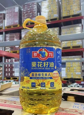 山姆代购多力葵花籽油5.15L零反式脱壳压榨商用家用食用油大桶装