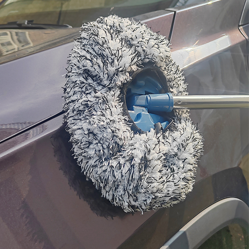 纤维绒雪尼尔洗车拖把软毛伸缩车用长柄汽车刷子专用除尘掸子神器