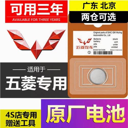 适用于五菱宏光汽车钥匙原装电池