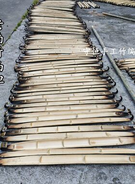 竹编毛竹扁担挑子竹竿竹担子挑水专用加厚竹扁担家用舞台道具