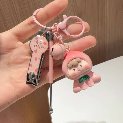 卡通钥匙扣挖耳勺书包挂件指甲刀
