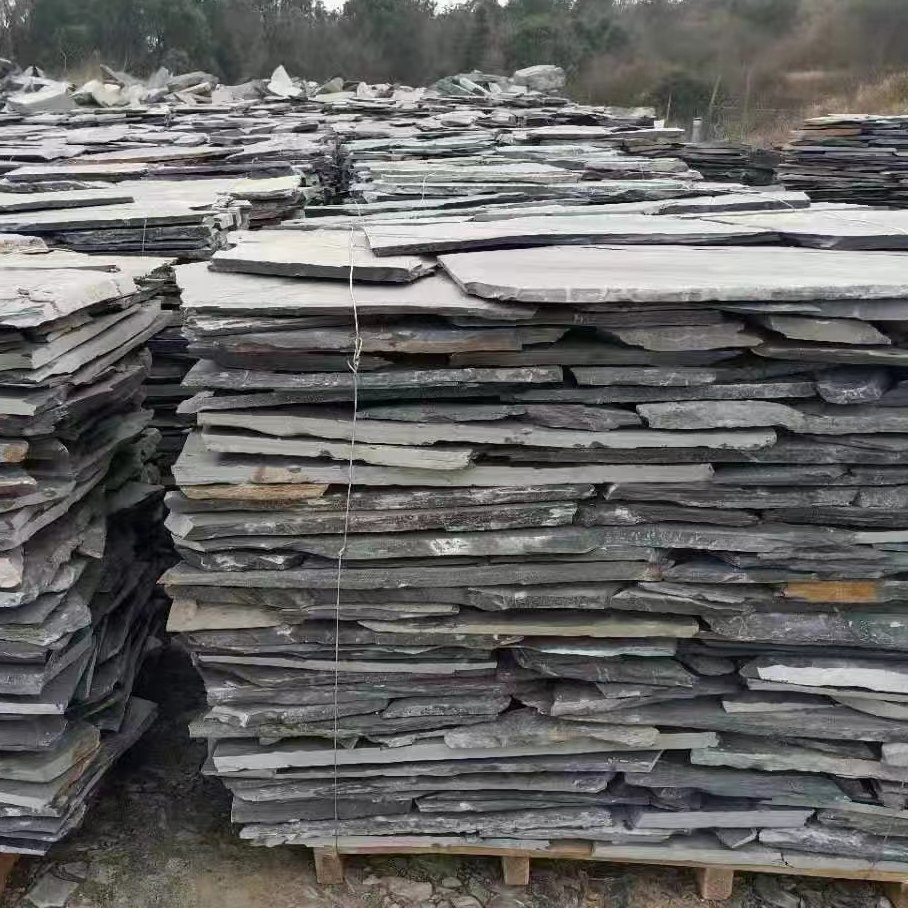 天然青石板铺路石不规则碎拼乱型乱石片室外景观石材防滑铺路地砖