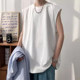 潮牌潮流无袖 坎肩背心青少年T恤衫 夏季 纯色运动男士 宽松篮球大码