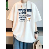 衫 恤t短袖 男生男士 夏季 体恤冰丝半袖 白色血印花t五分衣服打底上衣