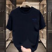 潮流简约五分袖 笑脸字母印花上衣2026年嘻哈ins潮日系cityboy痞帅