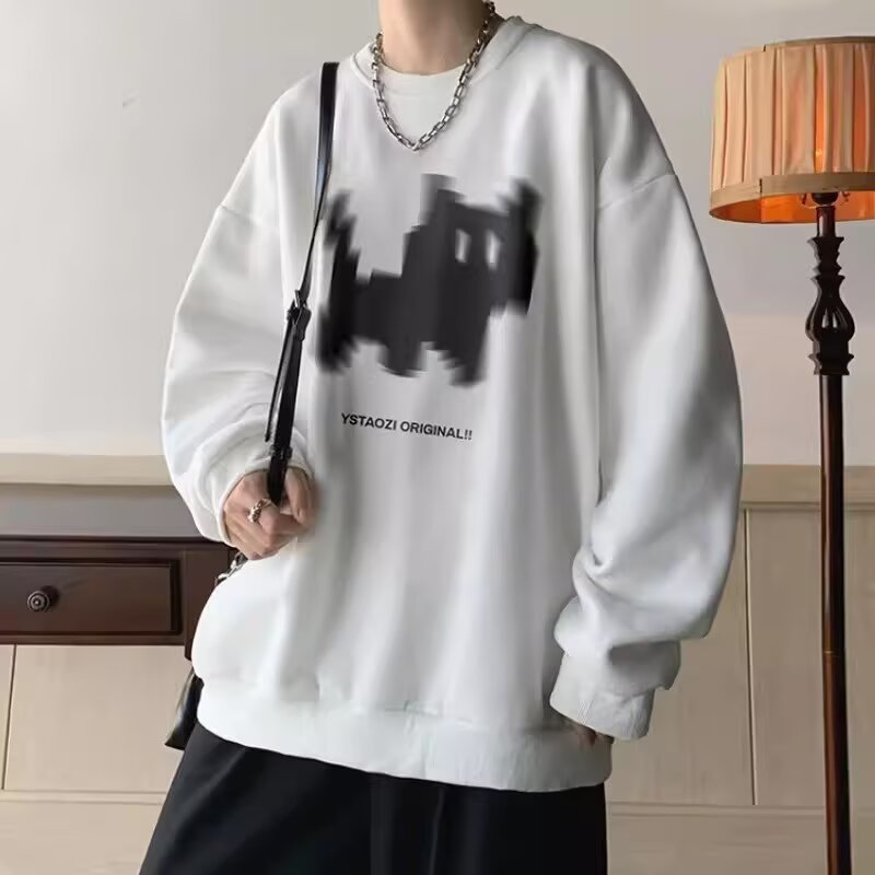 优宁家秋季新款港风卫衣阔版连帽刺绣 群文件11 89152025年炸街潮