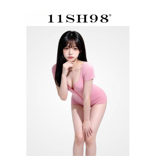 11SH98性感领短袖睡裙女紧身弹力连体衣免脱制服睡衣情调2026新款