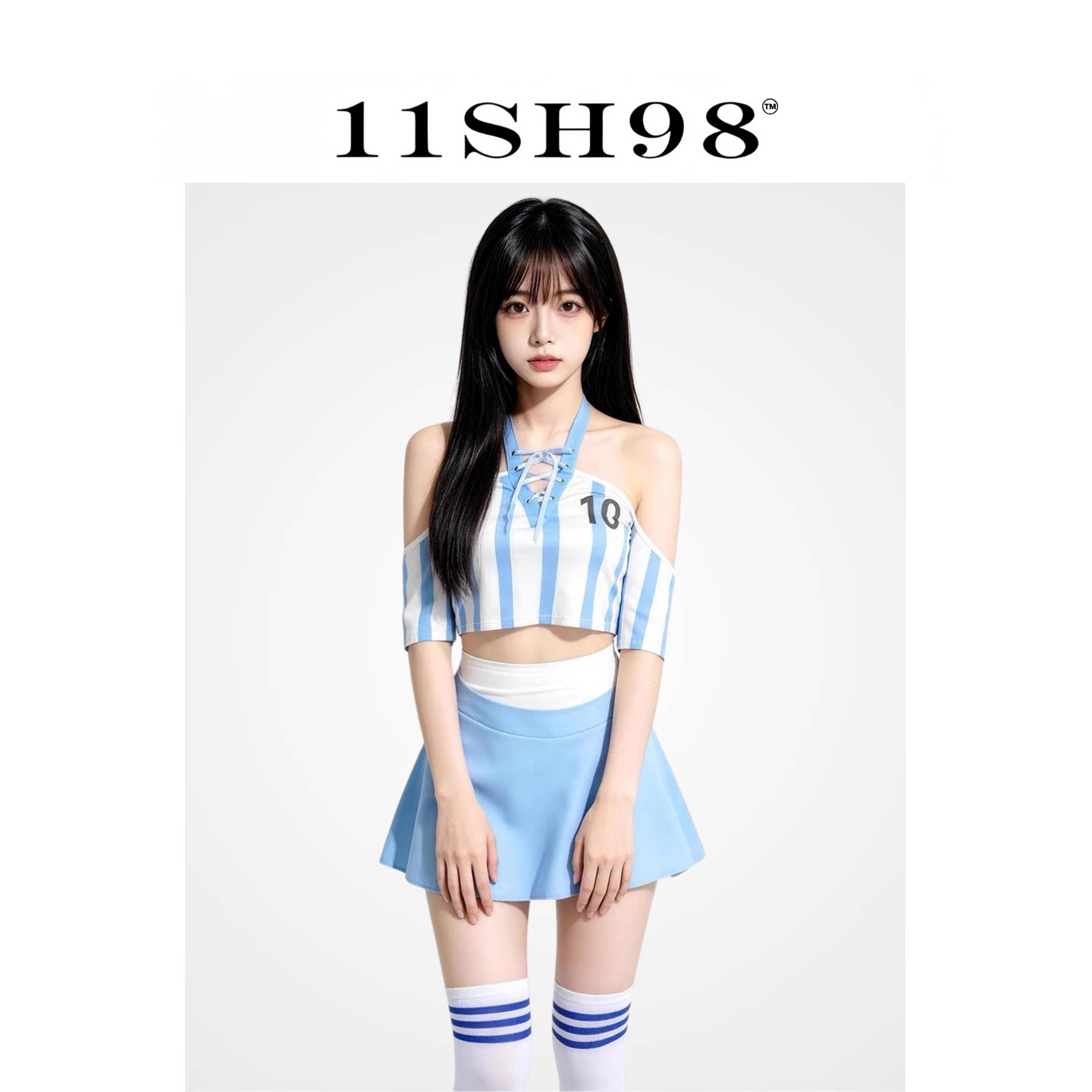 11SH98 性感一字肩cos睡裙