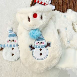 秋冬狗狗宠物棉服圣诞节猫咪服饰雪人变身装 狗衣服猫服装