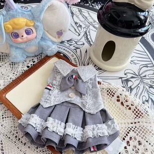 宠物春秋狗狗猫咪衣服JK制服蓬蓬裙猫咪蕾丝公主风连衣裙