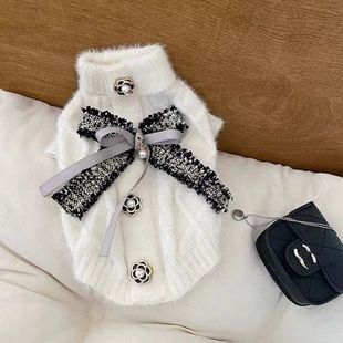 秋冬宠物毛衣泰迪比熊博美约克夏猫狗貂毛保暖毛衣外套