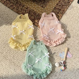 猫咪可爱衣服泰迪比熊背心小型 薄款 宠物春夏宠物狗夏季 狗狗新款