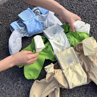 春夏防脏防虫轻薄四脚裤 腿套护腿小型犬春夏衣服 遛弯裤 狗狗防尘裤