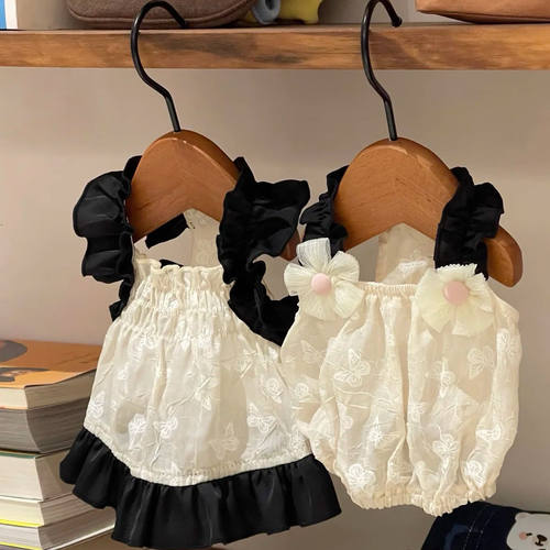 宠物衣服花边可爱风宠物狗狗夏季裙子比熊约克夏舒适衣服
