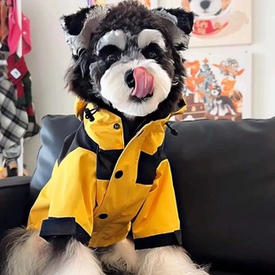 狗狗衣服小型犬秋冬款 冲锋衣泰迪比熊雪纳瑞衣服 宠物外出厚款