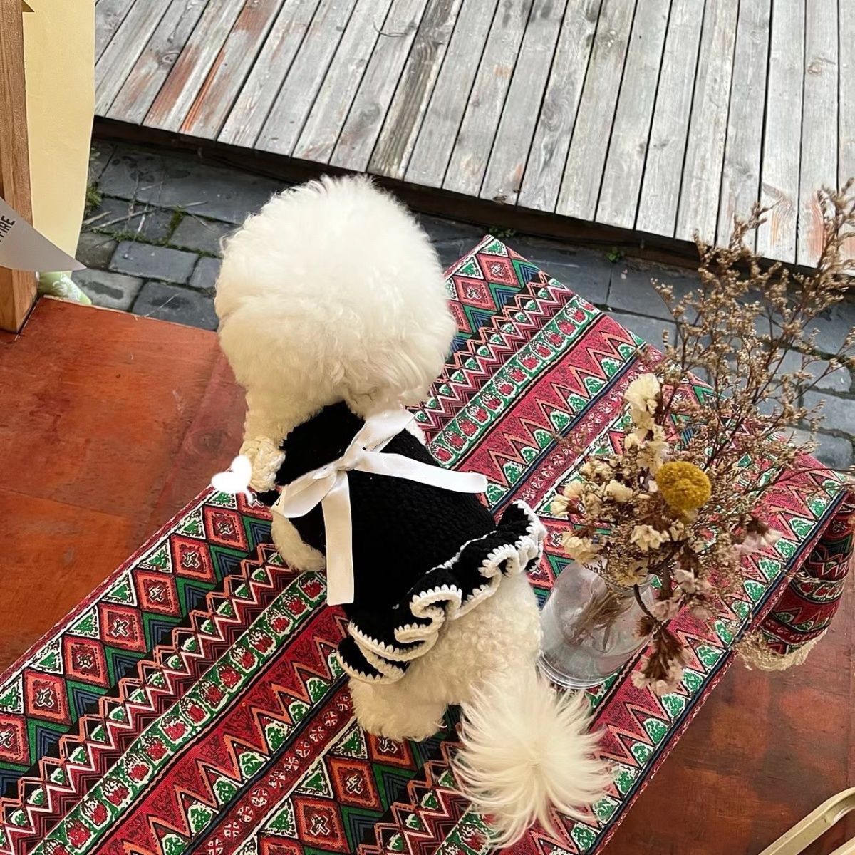 小香风猫咪狗狗衣服秋冬季毛衣可爱蝴蝶结宠物毛衣公主裙约克夏