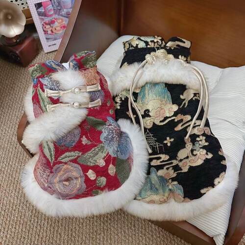 狗狗衣服冬季保暖雪纳瑞比熊泰迪柴犬西高地马尔济斯宠物新年外套