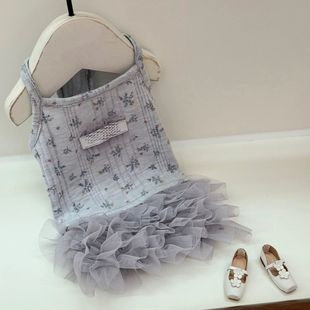 宠物小狗狗蕾丝花边裙衣服春夏款 比熊泰迪博美猫咪小型犬裙子