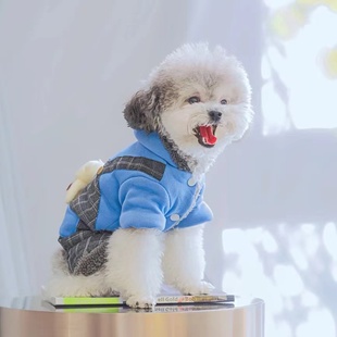狗狗衣服小型犬秋冬季 保暖加厚四脚衣泰迪雪纳瑞比熊小狗宠物棉衣