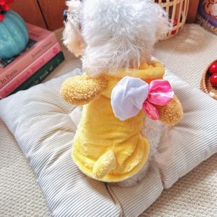 宠物小熊可爱秋冬衣服两脚法兰绒保暖小型加厚狗狗猫咪变身秋冬装