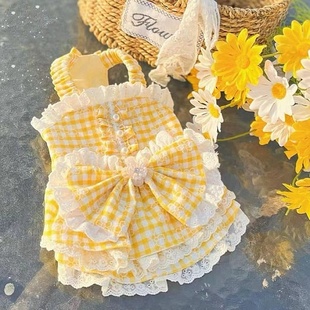 宠物公主风裙子夏季 比熊泰迪约克夏博美小型幼犬狗狗夏天衣服 薄款