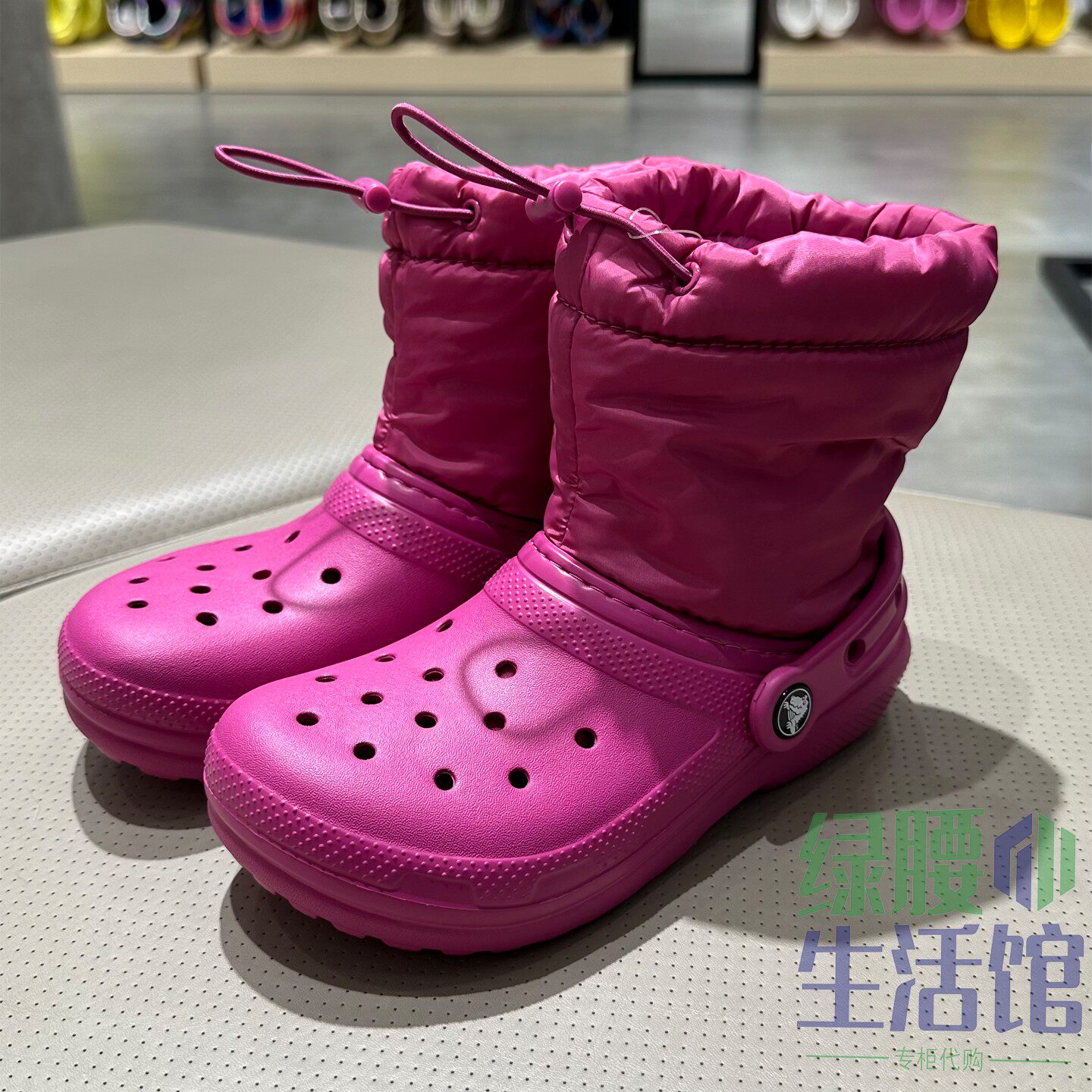 Crocs/卡骆驰国内代购经典蓬蓬保暖短靴雪地靴防滑棉鞋靴子207940
