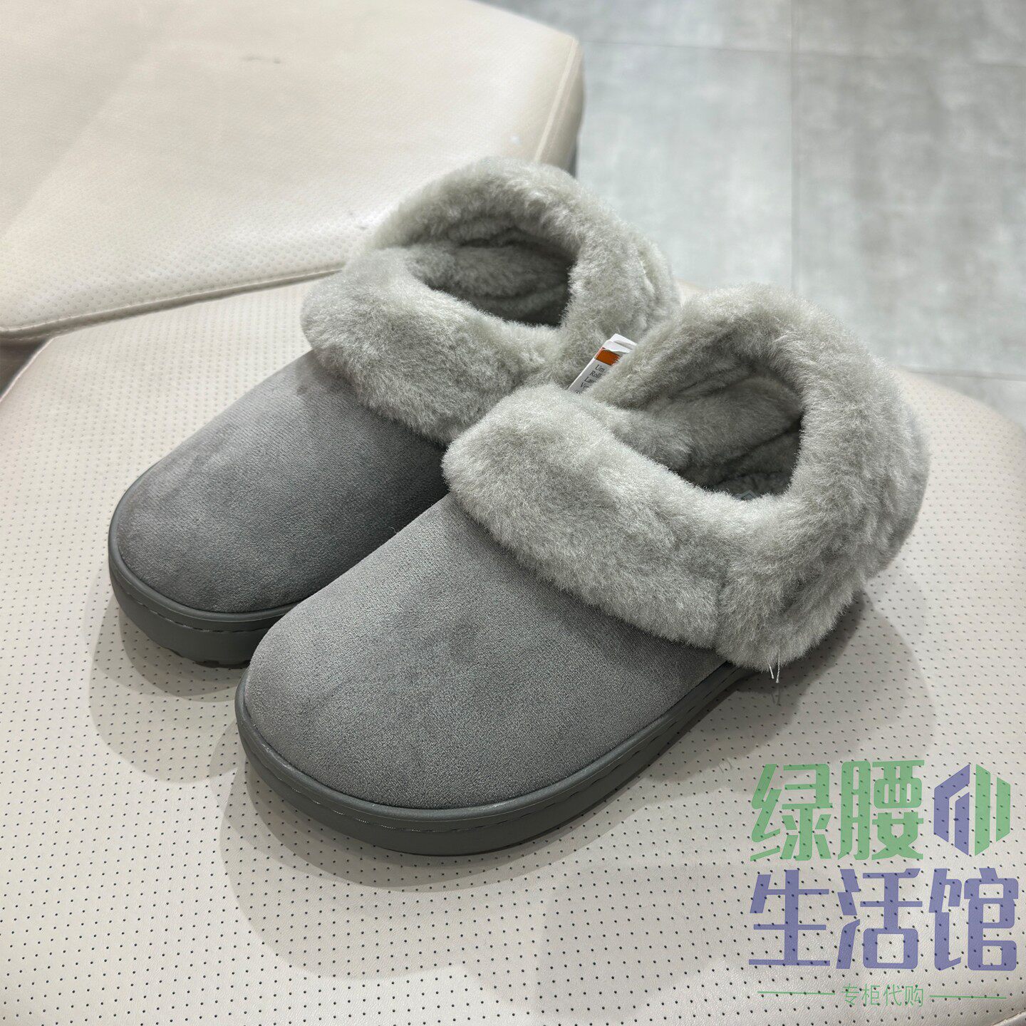 Crocs/卡骆驰国内代购经典雪绒仿麂皮秋冬毛毛棉鞋女洞洞鞋212106