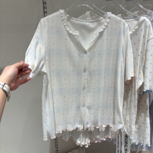 档口批发柔软舒服新款睡衣女款夏季凉感短袖短裤甜美家居服套装