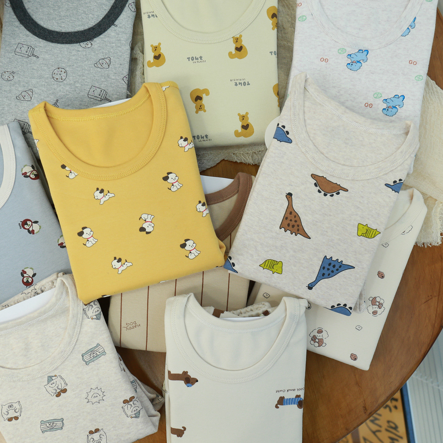 儿童秋衣秋裤套装纯棉男童女童磨毛宝宝冬卡通保暖内衣加厚棉毛衫