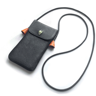 九华彩 17女结实 真皮斜跨手机包苹果17promax手机袋适用iPhone16pro斜背手机壳头层牛皮15背带手机套手工个性