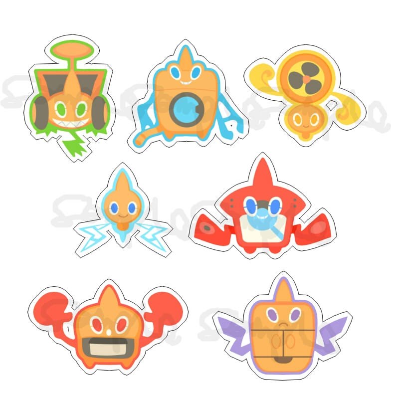 动漫游戏周边口袋妖怪神奇宝贝洛托姆q版透明亚克力挂件现货包邮