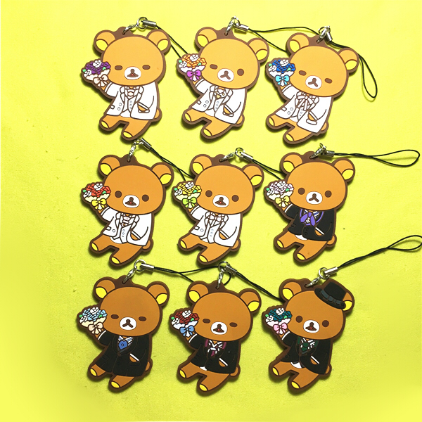 日本轻松熊婚礼橡胶挂件动漫周边